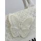 Small Tote Early Spring Series, Romantic Butterfly Embroidery Pattern, Size: 26*8*22cm