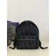 Oblique Letter Canvas Backpack, Size: 30*15*42cm  