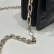 Small Pearl Chain Clutch, Soft Sheepskin, Size: 21*11*5cm  