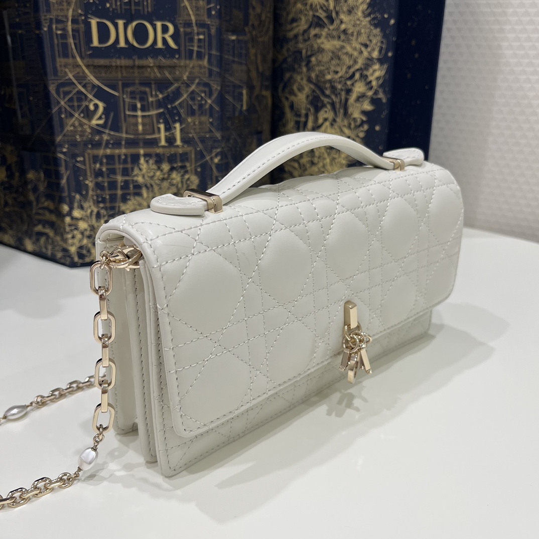 Small Pearl Chain Clutch, Soft Sheepskin, Size: 21*11*5cm  