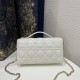 Small Pearl Chain Clutch, Soft Sheepskin, Size: 21*11*5cm  