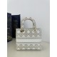 Five-Compartment Lady Dior Embroidered Spring/Summer Series, Gold Thread Embroidery, Size: 24*11*20cm