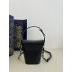 24 Early Spring Series French Fries Bag, Black Cowhide, Size: 17*7*18cm