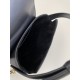 24 Early Spring Series French Fries Bag, Black Cowhide, Size: 17*7*18cm