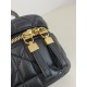 30 Montaigne Mini Vanity Series, Black Sheepskin, Size: 16.5*8*9.5cm