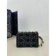 Miss Caro Black and White Checkered Bouclé Series, Size: 19*5.5*13cm