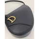 Rodeo Saddle Bag Series, Black Goat Leather, Size: 20*4*15cm