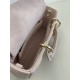 Small D-Joy Series, Bag Comes with Two Straps, Classic Diamond Design, Sheepskin, Size: 22*6*12cm