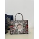 Four Seasons Tote Series, Flower Embroidery Pattern, Medium Size: 36*18*28cm