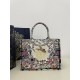 Four Seasons Tote Series, Flower Embroidery Pattern, Medium Size: 36*18*28cm