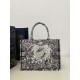 Four Seasons Tote Series, Flower Embroidery Pattern, Medium Size: 36*18*28cm