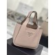 Vegetable Basket Bucket Bag (Small) Soft and Delicate Lychee Pattern Calf Leather Tote Bag Model: 1BA349