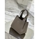 Vegetable Basket Bucket Bag (Large) Soft and Delicate Calf Leather Vegetable Basket Tote Underarm Bag, Fully Leather Inside and Out Model: 1BG335