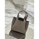 Vegetable Basket Bucket Bag (Large) Soft and Delicate Calf Leather Vegetable Basket Tote Underarm Bag, Fully Leather Inside and Out Model: 1BG335