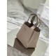 Vegetable Basket Bucket Bag (Large) Soft and Delicate Calf Leather Vegetable Basket Tote Underarm Bag, Fully Leather Inside and Out Model: 1BG335