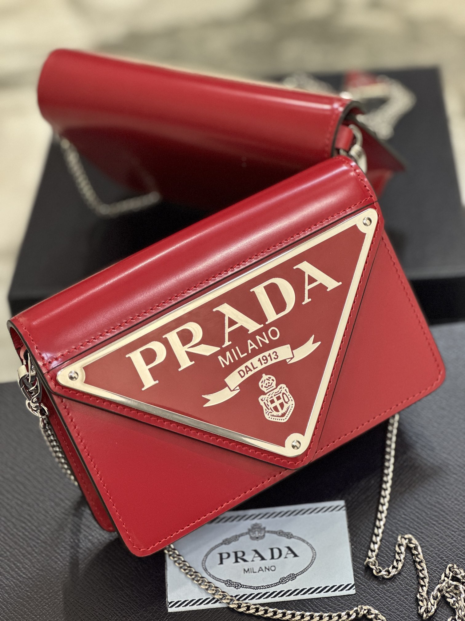 Big Triangle Flap Bag Model: 1BH189