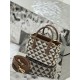 Embroidered Fabric Mini Killer Bag, Imported Saffiano Leather and Unique Embroidered Fabric, Style Number: 1BA906