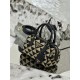 Embroidered Fabric Bag with Imported Saffiano Leather and Unique Embroidered Fabric, Style Number: 1BB846