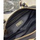 Embroidered Fabric Bag with Imported Saffiano Leather and Unique Embroidered Fabric, Style Number: 1BB846