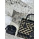 Embroidered Fabric Mini Killer Bag, Imported Saffiano Leather and Unique Embroidered Fabric, Style Number: 1BA906