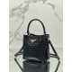 Hollow Barrel Bag "Elf" Saffiano Perforated Calfskin, Style No: 1BA217