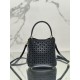 Hollow Barrel Bag "Elf" Saffiano Perforated Calfskin, Style No: 1BA217