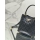 Hollow Barrel Bag "Elf" Saffiano Perforated Calfskin, Style No: 1BA217