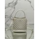 Hollow Barrel Bag "Elf" Saffiano Perforated Calfskin, Style No: 1BA217