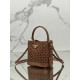 Hollow Barrel Bag "Elf" Saffiano Perforated Calfskin, Style No: 1BA217