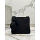 Men's Single Shoulder Bag Made with Saffiano Leather and Re-Nylon Recycled Nylon, Style No: 2VH118