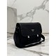 Flap Shoulder Bag (Large) Made with Imported Nylon and Saffiano Leather, Style No: 2VD768