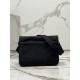 Flap Shoulder Bag (Large) Made with Imported Nylon and Saffiano Leather, Style No: 2VD768