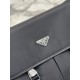 Flap Shoulder Bag (Large) Made with Imported Nylon and Saffiano Leather, Style No: 2VD768