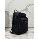 Classic Backpack Made with Imported Nylon Fabric and Cross-Grain Cowhide Leather Combination