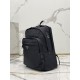 Classic Backpack Made with Imported Nylon Fabric and Cross-Grain Cowhide Leather Combination