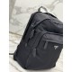 Classic Backpack Made with Imported Nylon Fabric and Cross-Grain Cowhide Leather Combination