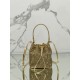 Crystal Bucket Bag Made of Crystal and Satin Materials, Style No: 1BE067