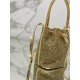 Crystal Bucket Bag Made of Crystal and Satin Materials, Style No: 1BE067