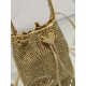 Crystal Bucket Bag Made of Crystal and Satin Materials, Style No: 1BE067