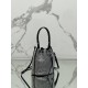 Crystal Bucket Bag Made of Crystal and Satin Materials, Style No: 1BE067