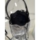 Crystal Bucket Bag Made of Crystal and Satin Materials, Style No: 1BE067