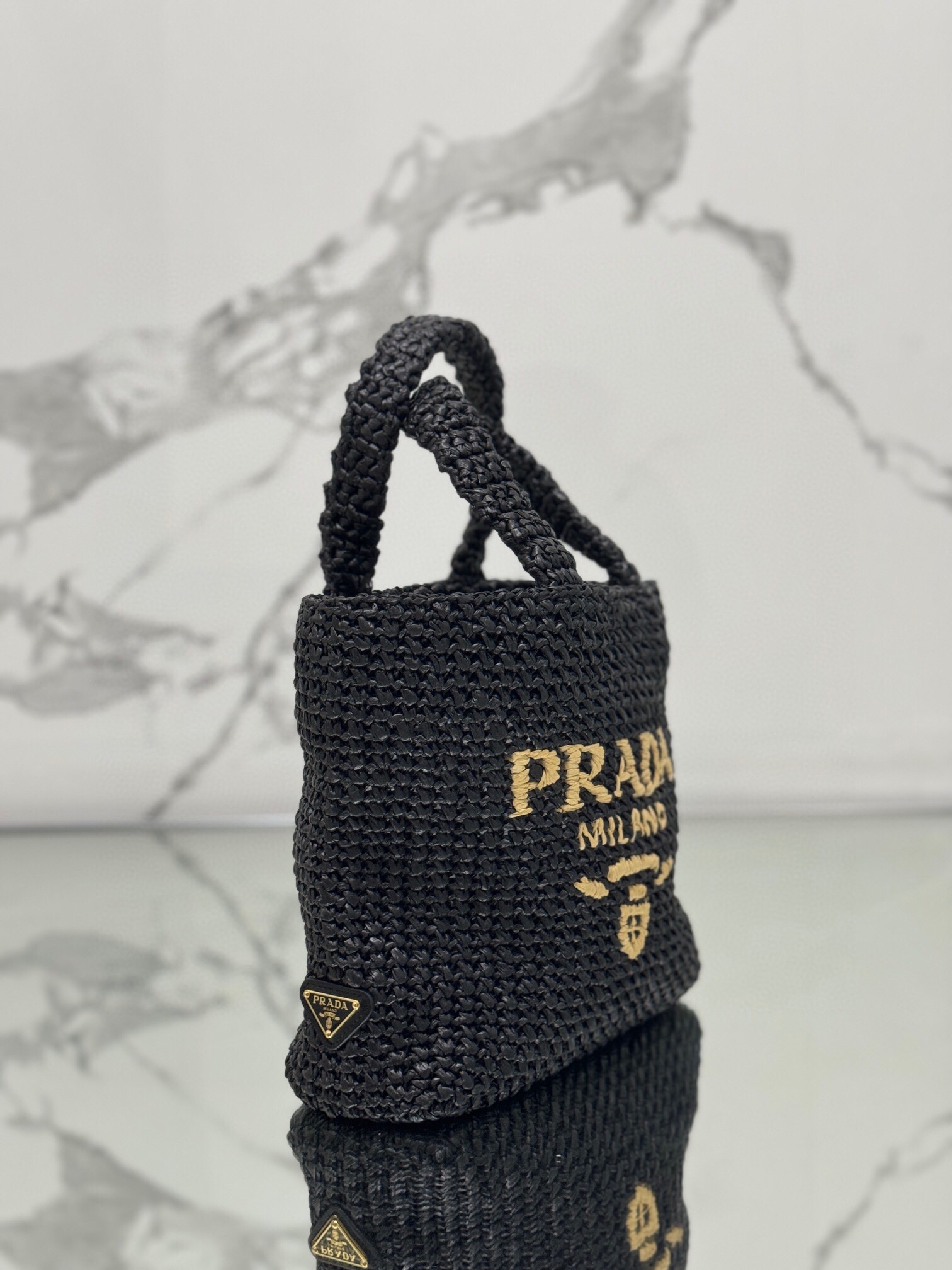 Woven Tote Bag (Small) Imported Raffia Design, Handcrafted, Style Number: 1BG422