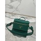 Cosmetic Bag Imported Deer Grain Leather, Sheepskin Lining, Style Number: 1BH202