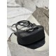 Fabric and Leather Moon Handbag Imported Nylon Fabric and Glossy Cowhide Design, Style Number: 1BA381