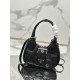 Fabric and Leather Moon Handbag Imported Kid Leather Design, Style Number: 1BA381