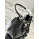 Fabric and Leather Moon Handbag Imported Kid Leather Design, Style Number: 1BA381