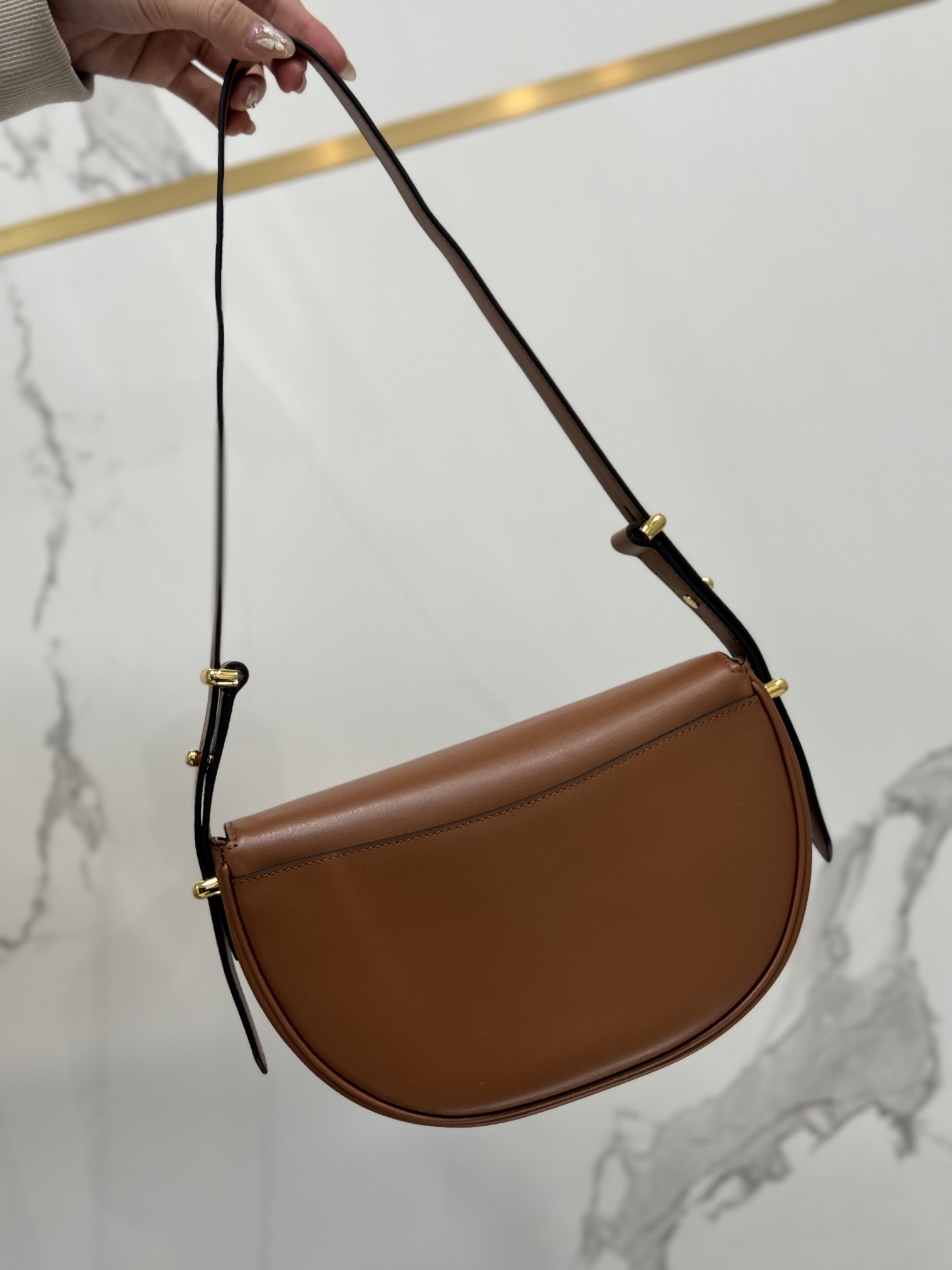 Moon Handbag Cowhide Interior with Imported Kid Leather, Style Number: 1BD365