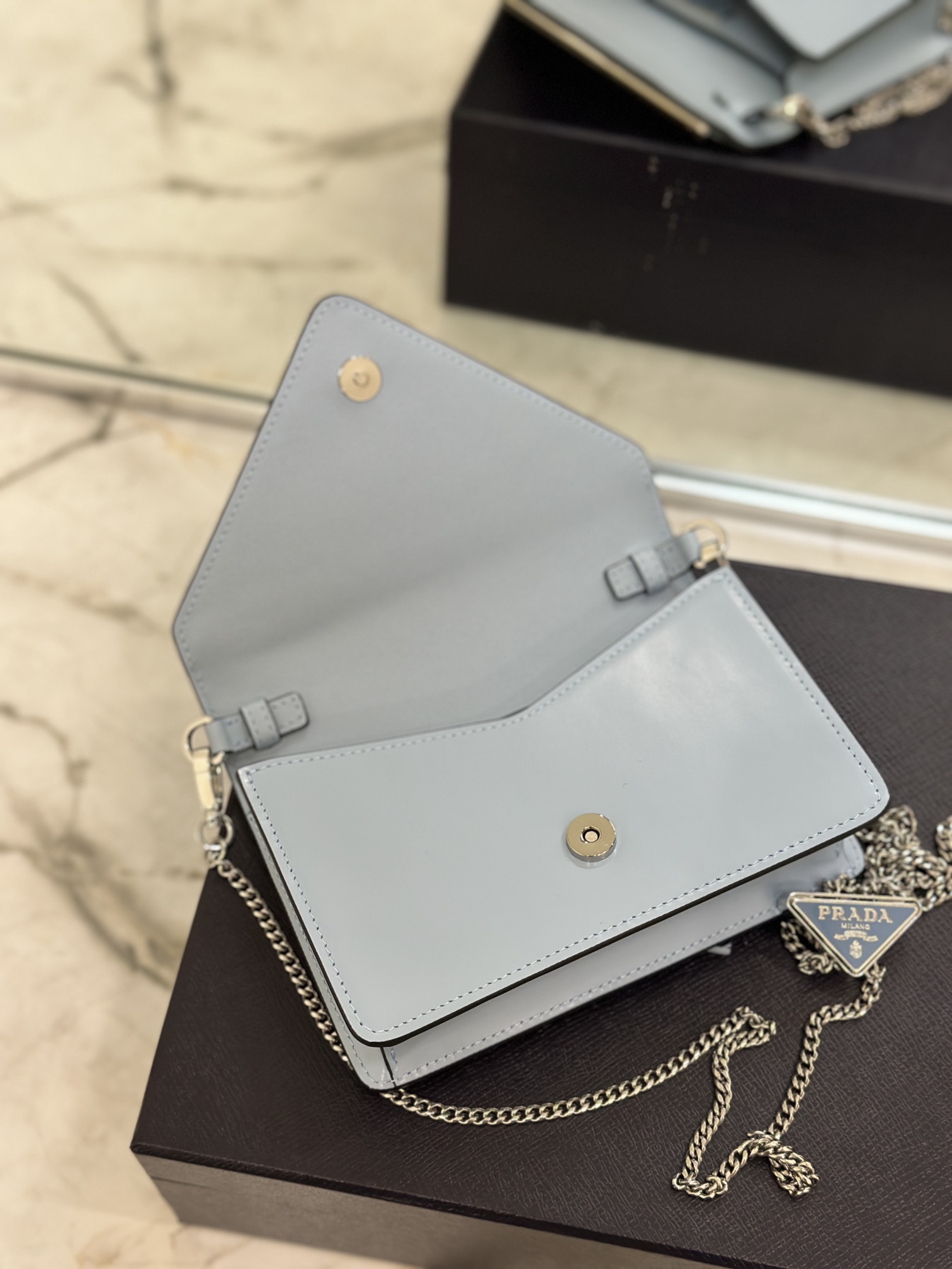 Large Triangular Flap Bag, Style Number: 1BH189