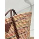 Straw Bag Cowhide Trim Cornstalk Weave Shoulder Strap, Style Number: 1BG312