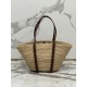 Straw Bag Cowhide Trim Cornstalk Weave Shoulder Strap, Style Number: 1BG312